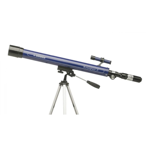Descripción del producto: El telescopio refractor Konus Konuspace-5 está disponible en color azul y viene montado sobre un trípode de metal resistente. Este telescopio cuenta con un tubo largo con un pequeño buscador adicional acoplado, junto con patas ajustables en el trípode, lo que lo hace ideal para aventuras de observación de estrellas.