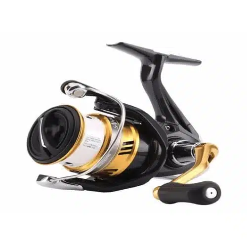 El Carrete Shimano Sahara 4000xg Front Sh4000xgfi es un carrete de pesca giratorio de primera calidad que cuenta con un elegante diseño en negro y dorado, un carrete grande, un mango ergonómico y una construcción robusta, lo que lo hace perfecto para una variedad de técnicas de pesca.