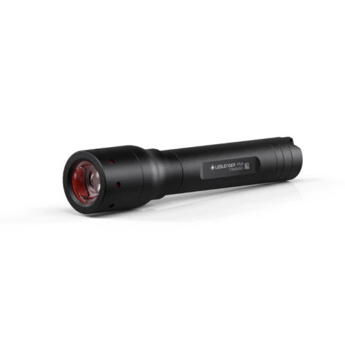 Vista lateral de la Linterna Recargable Led Lenser P5r New 420lu en color negro