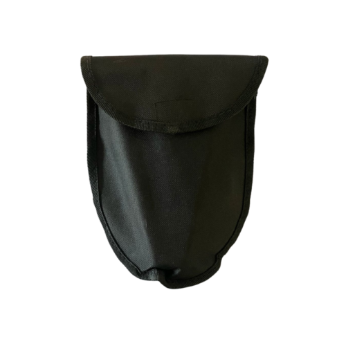 La Pala Zlip Z504 Verde/Negra es una bolsa de tela negra con cierre de solapa y cierre de velcro, fondo ligeramente cónico y textura suave.