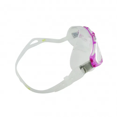 Presentamos las Lentes Wide Visión Rosa Uk Time Sport: estas elegantes gafas de natación cuentan con lentes transparentes con detalles en violeta y una correa blanca ajustable, diseñadas específicamente para deportes. Mejore su experiencia bajo el agua con su amplia visión.