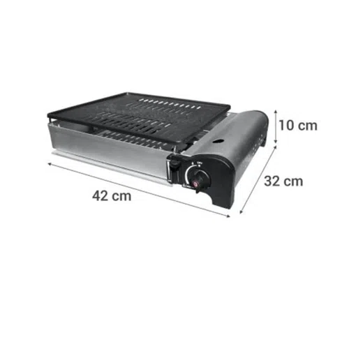 Experimente la comodidad de nuestra Parrilla Camping A Gas Tocoihue Providus, perfecta para cualquier sesión de parrillada al aire libre. Con una perilla de control de temperatura precisa y midiendo 42 cm por 32 cm por 10 cm, su superficie de cocción acanalada garantiza resultados impecables tanto en casa como en su próxima aventura de campamento.