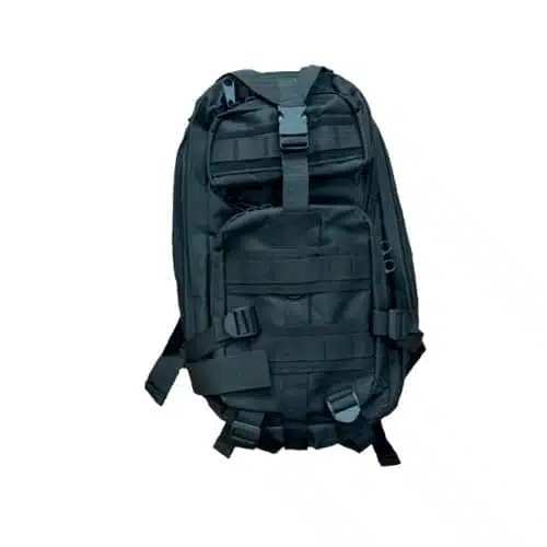 Presentamos la Mochila Zlip Zktac 1014 Black: una mochila táctica en un elegante color negro con múltiples compartimentos con cierre, correas ajustables y cierres de hebilla seguros. La parte delantera cuenta con correas MOLLE para colocar equipo y accesorios adicionales. Diseñada con una estética resistente, esta mochila es perfecta para aventuras al aire libre y cualquier misión de Zktac.
