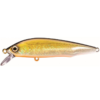 El Señuelo Shimano Cardiff Flugel Flat 70S es un señuelo realista con forma de pez con un cuerpo dorado metálico, escamas texturizadas, ojo detallado, pico transparente y dos lazos de sujeción para una pesca segura.