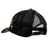 La gorra de camionero con el logotipo de G-Loomis presenta un diseño de malla negra combinado con una visera camuflada, resaltada por un logotipo de G-Loomis bordado en el costado. Cuenta con un cierre ajustable a presión para un ajuste personalizado.