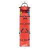 La camilla para rescates Petzl Nest, con su llamativo color rojo, correas negras y asas blancas, es ideal para rescates de emergencia y en montaña. Cuando está en posición horizontal, su material robusto y sus cierres seguros se destacan de forma destacada, garantizando una operación de rescate fiable en todo momento.
