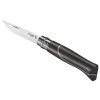 El cuchillo Opinel N°8 Ellipse Ebony presenta un elegante mango de ébano combinado con una hoja de plata pulida. Incluye un mecanismo de bloqueo confiable en la base, con la hoja parcialmente extendida para brindar elegancia y practicidad.