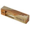 El cuchillo plegable Cuchillo Opinel N°6 Mango de Olivo se encuentra en su caja. La caja, de color marrón y tostado, muestra de forma destacada la marca "Opinel" e indica su origen como "Savoie, Francia", con un pequeño recorte que muestra el mango de madera de olivo en el interior.