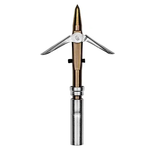 La Arpón Manual 4’ + Punta JBL cuenta con una punta de caza aerodinámica y metálica con dos hojas retráctiles afiladas y un extremo puntiagudo, ideal para la caza. Su diseño aerodinámico garantiza precisión y efectividad en cada disparo.