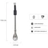 La cuchara para mate Bombilla Stanley está fabricada en acero inoxidable e incluye un filtro en forma de cuchara en su extremo. Mide 19,5 cm de largo y 2,3 cm de ancho, con un peso de 79 gramos, lo que garantiza que no contiene BPA y es apta para lavavajillas para mayor comodidad.