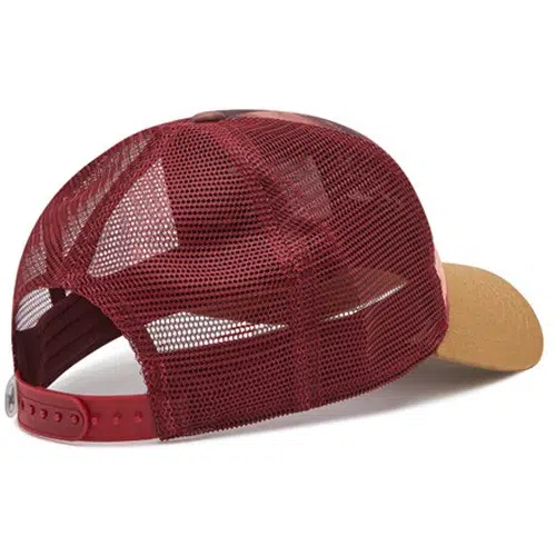 La Jockey Buff Trucker Sykora Maroon es una gorra de camionero roja y beige con una parte posterior de malla y un cierre ajustable a presión para un ajuste personalizable.