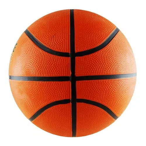 Sobre un fondo blanco impecable se exhibe el Balón de Básquetbol Uk Time Sport BRX7 N°7, un balón de baloncesto de color naranja vibrante con una superficie texturizada y líneas negras audaces que encarnan el espíritu del deporte tradicional.