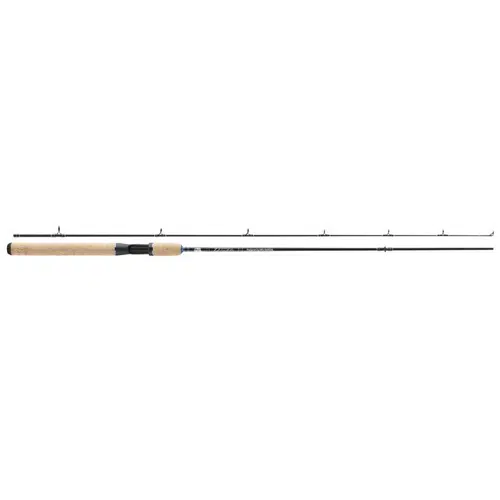 La Caña Abu García Devil 1002H DL Spin 3,05m es una elegante caña de spinning de dos piezas de color negro con múltiples anillos guía a lo largo de su longitud. Cuenta con una cómoda zona de agarre de corcho en el mango, mientras que la sección del extremo se ensambla para crear una caña larga y confiable.