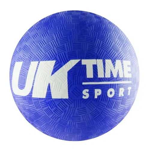 El Balón Gimnasia Rítmica Uk Time Sport Clásico 6” es un balón azul texturizado con "UK TIME SPORT" impreso en blanco en el frente, lo que lo hace ideal para los entusiastas de la gimnasia rítmica.