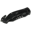 El Navaja Boker Magnum Us Navy Seals 01MB856 es un cuchillo táctico plegable negro conocido por su elegante diseño, con un clip de bolsillo y recortes circulares en el mango para un mejor agarre y atractivo estético.