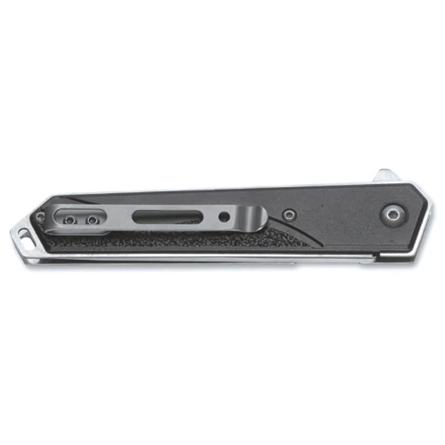 La Navaja Boker Magnum Japanese Iris 01RY322 es una navaja plegable equipada con un sofisticado mango negro con áreas texturizadas para un mejor agarre y un clip de metal. Su practicidad se ve reforzada por una presilla en la base, que permite colocarla fácilmente manteniendo un diseño elegante.