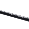 Un primer plano de la elegante caña de pescar Shimano Salty Advance Sea Bass S90ML 2,74 m, de color negro, que muestra "SALTY ADVANCE" en nítidas letras blancas, sobre un fondo blanco simple.