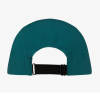 Vista trasera del Jockey Buff 5 Panel Go en color teal, mostrando el cierre ajustable y diseño deportivo.