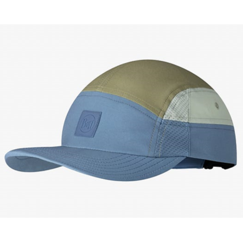 Jockey Buff 5 Panel Go Domus color steel con diseño ligero y transpirable, ideal para actividades al aire libre con protección solar UPF50