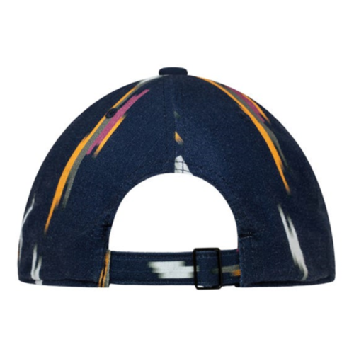 Vista trasera de la gorra Jockey Buff Pack Baseball Elat Navy con diseño ajustable y estilo casual.