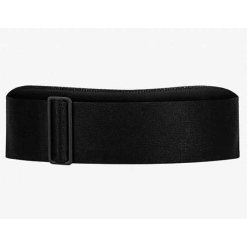 Vista trasera de la Visera Buff Go Ellbe Steel con cierre ajustable y banda elástica negra.