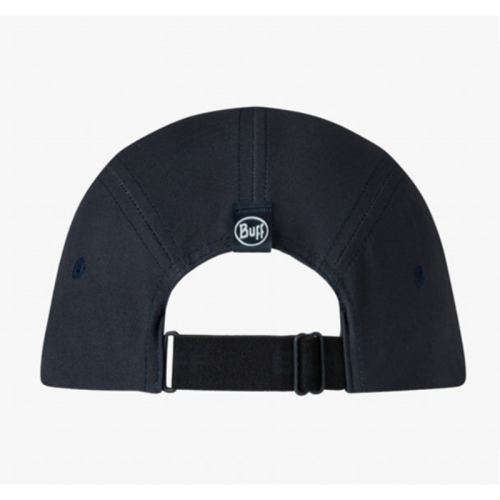 Vista trasera del Jockey Buff 5 Panel Go Watsea Navy mostrando el cierre ajustable.