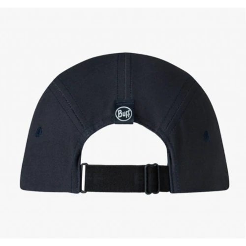 Vista trasera del Jockey Buff 5 Panel Go Watsea Navy mostrando el cierre ajustable.