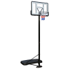 El aro de baloncesto Uk Time Sport con pedestal profesional S021F cuenta con un tablero transparente y una red roja, blanca y azul, sostenida por un poste negro unido a una base con ruedas para una movilidad sin esfuerzo. Este aro portátil es perfecto para cualquier actividad deportiva en el Reino Unido, ya que combina comodidad y estilo en la cancha.