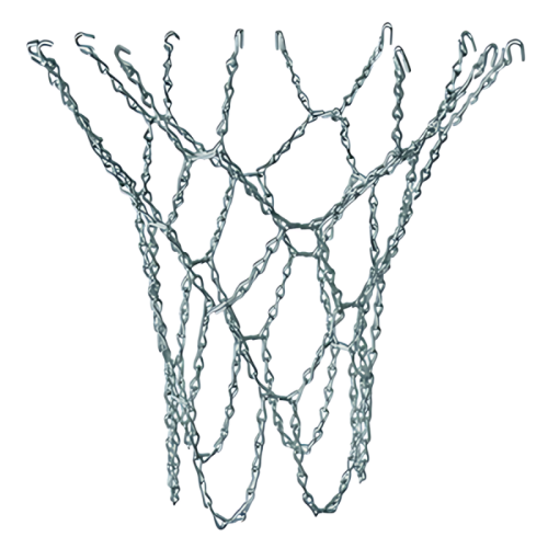 Presentamos la Red Básquetbol Uk Time Sport Metálica: una red de aro de baloncesto duradera diseñada con cadenas unidas suspendidas hacia abajo, creando un patrón de entramado intrincado. Estas cadenas están diseñadas para reemplazar las redes de nailon tradicionales, lo que las hace ideales para aros de baloncesto al aire libre debido a su durabilidad superior y resistencia a la intemperie.