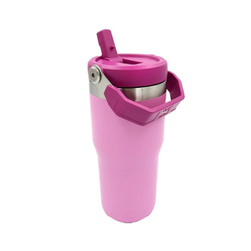 El Vaso Stanley Flip Straw Varsity, con su asa duradera y tapa abatible, es ideal tanto para bebidas frías como calientes. Incluye una elegante banda de acero inoxidable cerca de la parte superior y ofrece versatilidad con una capacidad de 597 ml.