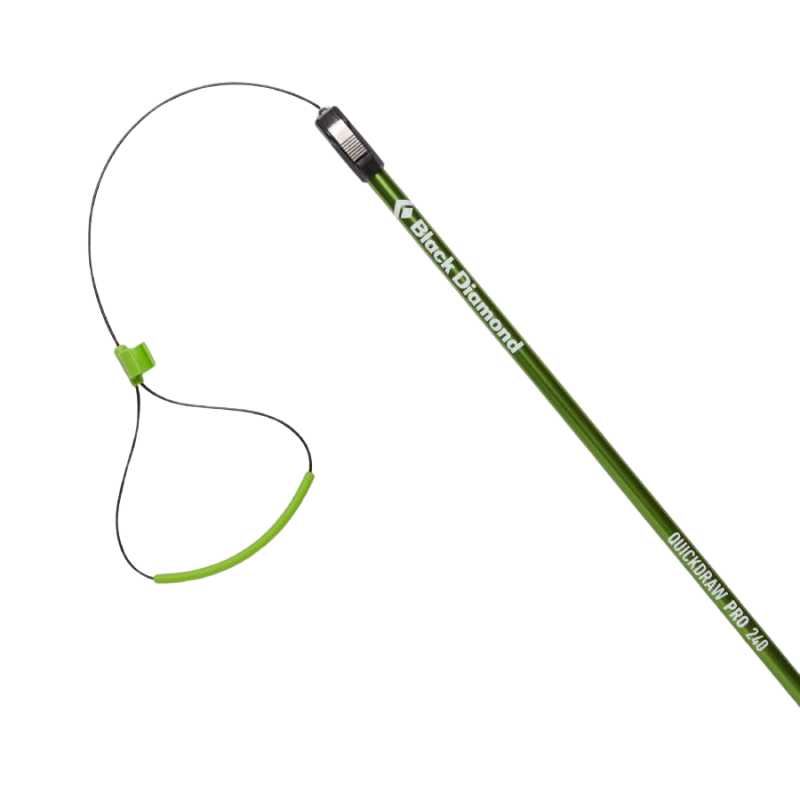 El Quickdraw Pro 240 de Sonda Black Diamond, fundamental para la seguridad en caso de avalanchas, viene en un color verde brillante. Cuenta con un diseño plegable con un cable y un asa para un fácil montaje y un rendimiento confiable en situaciones críticas.