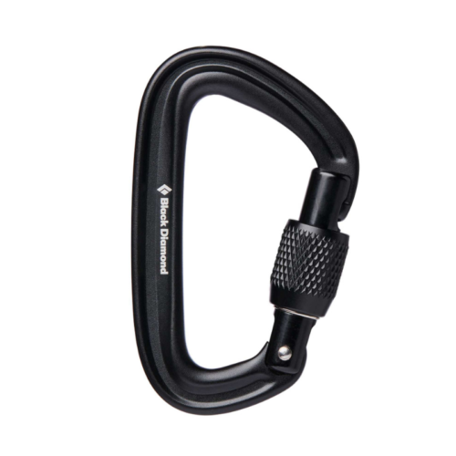 El mosquetón Black Diamond Liteforge Screwgate es un elegante mosquetón negro que cuenta con un mecanismo de bloqueo confiable, perfecto para escalar. Su diseño aerodinámico y su bloqueo texturizado brindan un cierre seguro, con la palabra "Black Diamond" elegantemente exhibida en el costado.