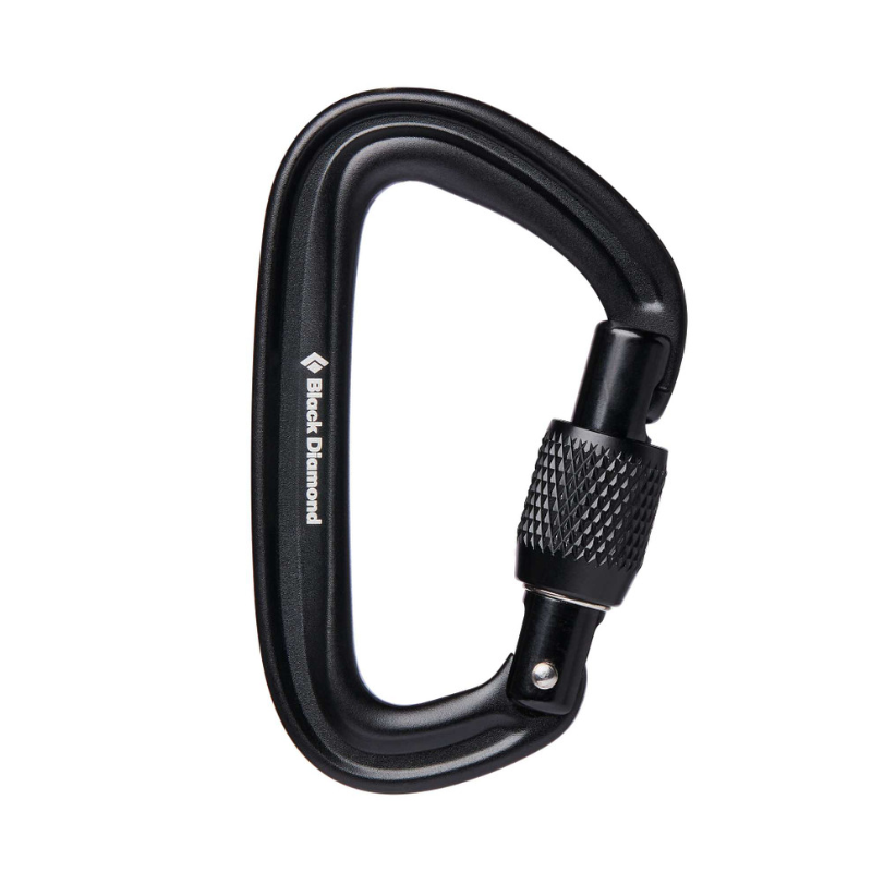 El mosquetón Black Diamond Liteforge Screwgate es un elegante mosquetón negro que cuenta con un mecanismo de bloqueo confiable, perfecto para escalar. Su diseño aerodinámico y su bloqueo texturizado brindan un cierre seguro, con la palabra "Black Diamond" elegantemente exhibida en el costado.