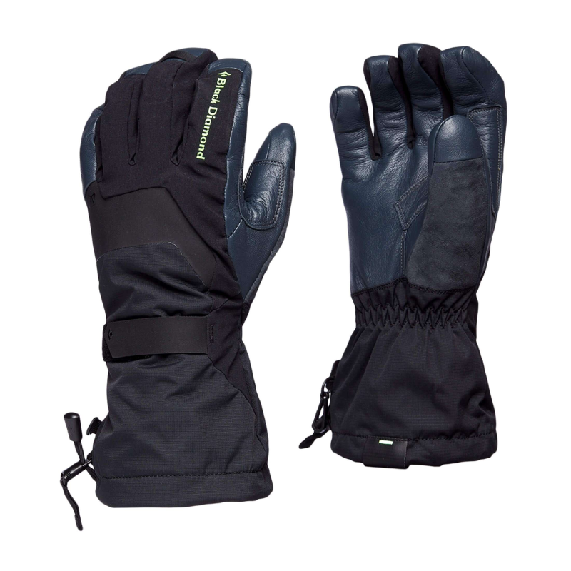 Los guantes Black Diamond Crag Gloves (copia) son un par de guantes aislantes negros y gris oscuro que cuentan con correas y tiradores ajustables para las muñecas. Tienen palmas y dedos reforzados para una mayor durabilidad y lucen un logotipo en el dorso de una mano, lo que los convierte en elementos esenciales funcionales y elegantes.