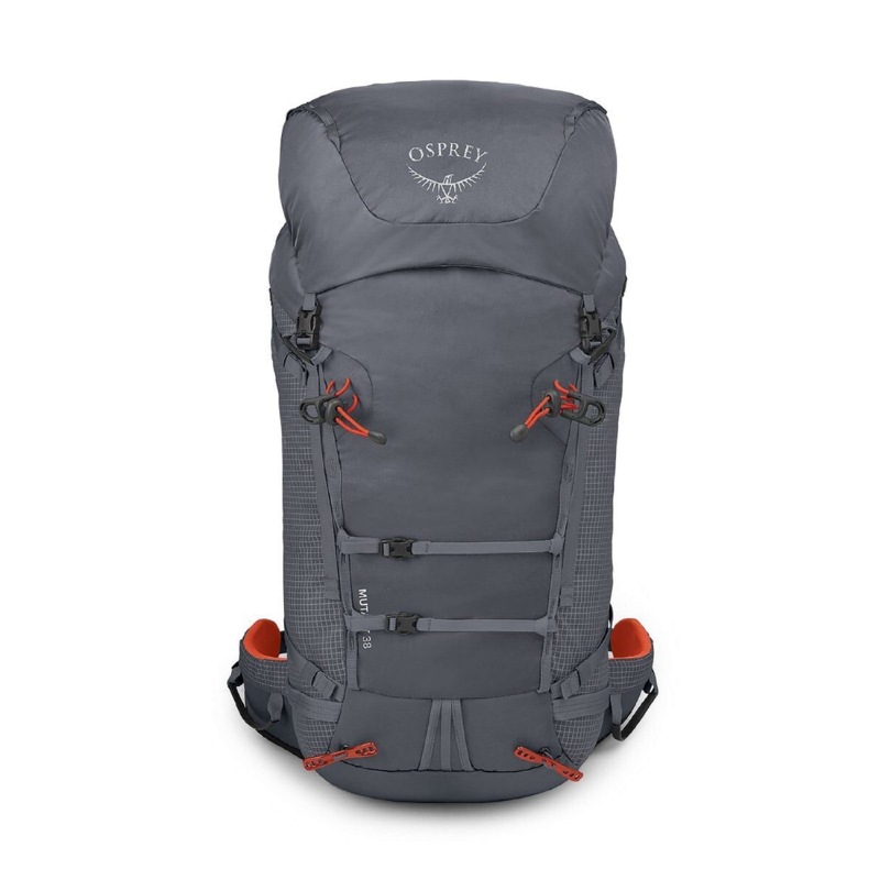 La Mochila Osprey Kyte 36 Mujer (copia) es una elegante mochila gris con detalles en rojo, diseñada con varias correas ajustables, bolsillos laterales de malla y un cinturón acolchado para la cadera para una máxima comodidad. El reconocido logotipo de la marca se destaca en la parte superior.
