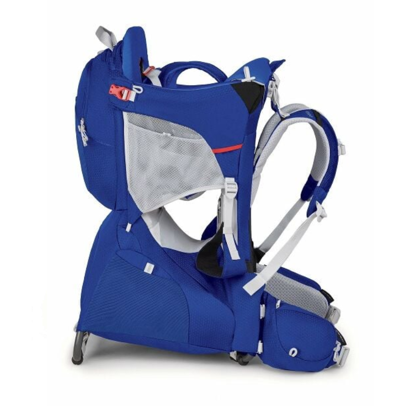 La Mochila Portabebé Osprey Poco LT (copia) es un portabebés azul para senderismo que cuenta con correas ajustables y paneles de malla. Esta mochila incluye un soporte resistente y prácticos compartimentos de almacenamiento en la parte posterior y los laterales, lo que proporciona comodidad y funcionalidad para tus aventuras al aire libre.