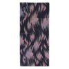 La bandana Buff ThermoNet Redloy en tela Pale Pink presenta un patrón dinámico en zigzag en tonos negros y rosas, completo con un logotipo en las esquinas similar al diseño Buff ThermoNet.