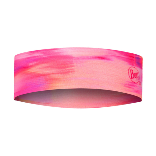 La Cinta Buff CoolNet UV Slim Thisy Multi presenta un elegante degradado de color rosa y morado con el logotipo icónico, lo que garantiza comodidad y un aspecto moderno gracias a su diseño sin costuras y colores vibrantes.