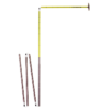 La sonda de avalancha plegable, con secciones segmentadas negras y marrones con un segmento superior amarillo, refleja la precisión del Kit de Estacas para Carpa MSR Groundhog 6 uds (copia). En la imagen está parcialmente extendida, lo que resalta su confiable mecanismo de plegado y extensión.