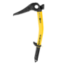 Piolet Técnico de color amarillo y negro con hoja de acero dentada, denominado "Grivel X Monster Tool (copia)." Este Piolet Técnico ergonómico es ideal para escalada y actividades en hielo, inspirado en el diseño avanzado de The Light Machine.