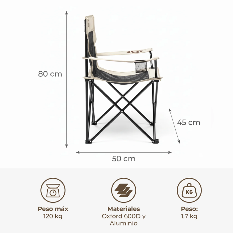 Silla Plegable Kano para Camping Licanray - Imagen 5