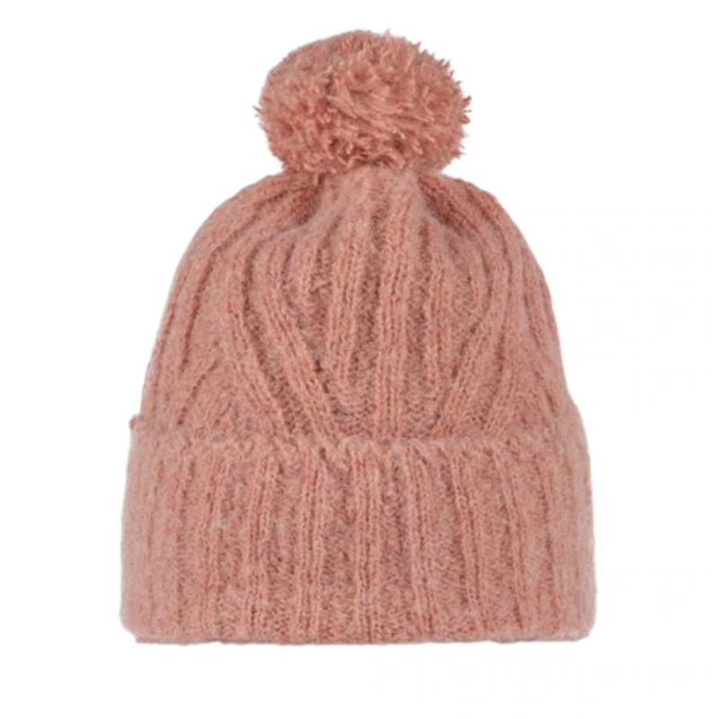 El gorro de punto Gorro Buff Nerla cuenta con un encantador color rosa, una textura acanalada y un pompón divertido, lo que lo convierte en una combinación ideal de calidez y estilo para cualquier atuendo.