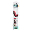 El embalaje de la silla inflable Sea to Summit Air Chair destaca su diseño liviano, compatibilidad con colchonetas y construcción duradera. Las imágenes muestran asientos acolchados en rojo y negro con ilustraciones de configuración. Combinación ideal: almohada lumbar inflable Sea to Summit Aeros Premium para mayor comodidad.