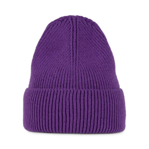 El Gorro Buff Niños Knitted Beanie Rics (copia) es un gorro para niños de color morado vibrante con un cómodo borde doblado, que se muestra sobre un fondo blanco nítido.