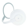 Un tapón de botella Nalgene Loop-Top Closure de 63 mm de color blanco, hecho de plástico y con un asa integrada, que se muestra sobre un fondo blanco.