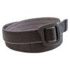 Cinturón táctico Cinturón Black Diamond gris con hebilla rectangular negra, cuidadosamente enrollada sobre fondo blanco. El cinturón presenta una textura tejida resistente y una correa ajustable para un ajuste seguro.