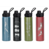 Explora la colección Atakama Outdoor, que incluye cuatro botellas de agua Botella Térmica de 710 ml con tapas negras. Cada botella luce un diseño único inspirado en la naturaleza: una ballena azul, un pájaro rojo, un pez negro y setas verdes. Este vibrante conjunto combina encanto y practicidad.