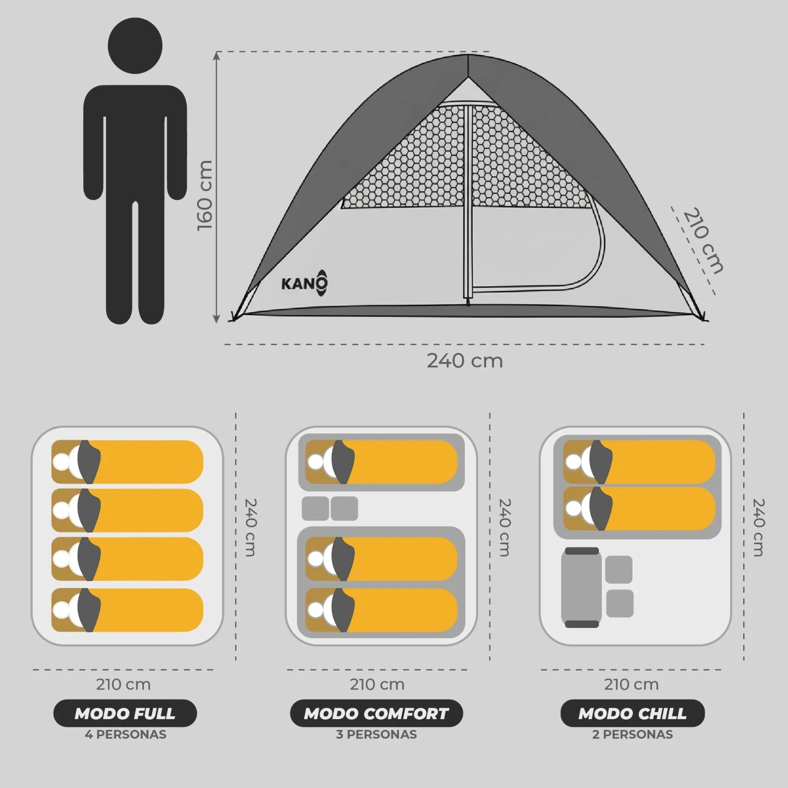 Carpa Rupanco 4 Personas Kano - vista 5