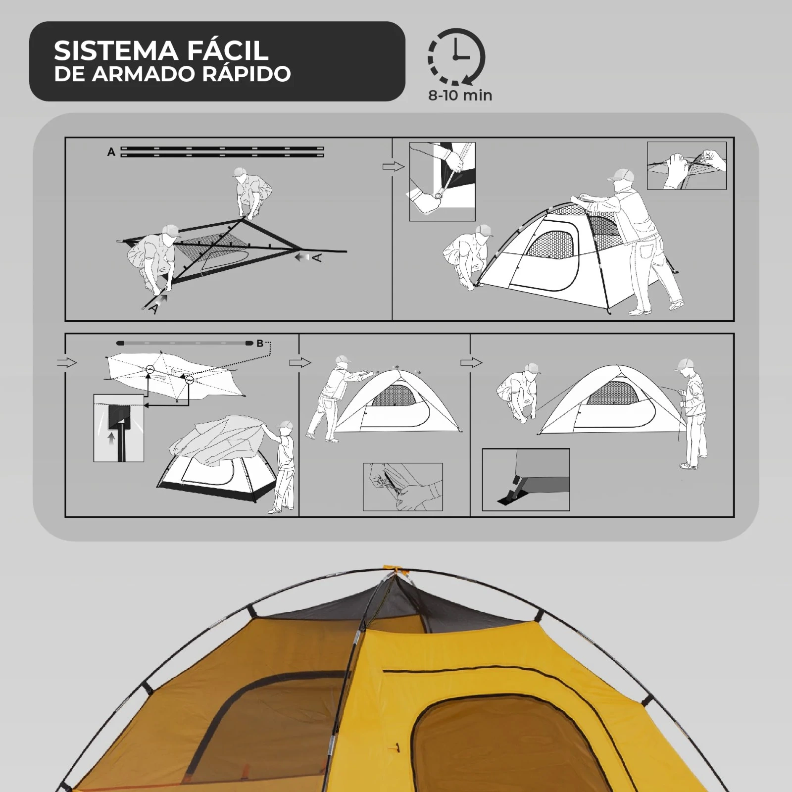 Carpa Rupanco 4 Personas Kano - vista 6