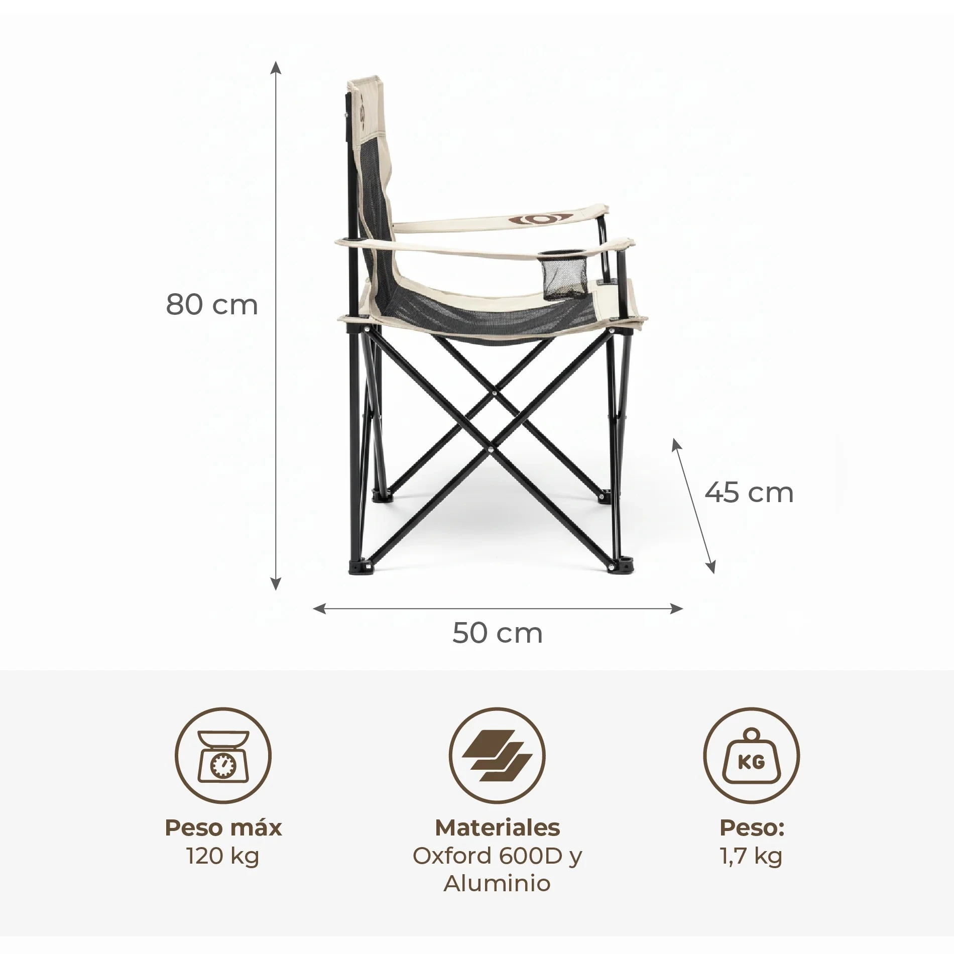 Silla Plegable Kano para Camping Licanray - vista 5